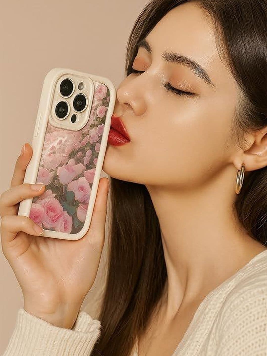 COVERLY Floral Printed iPhone 13 Pro Back Case Mobile Accessories thumbnail 2