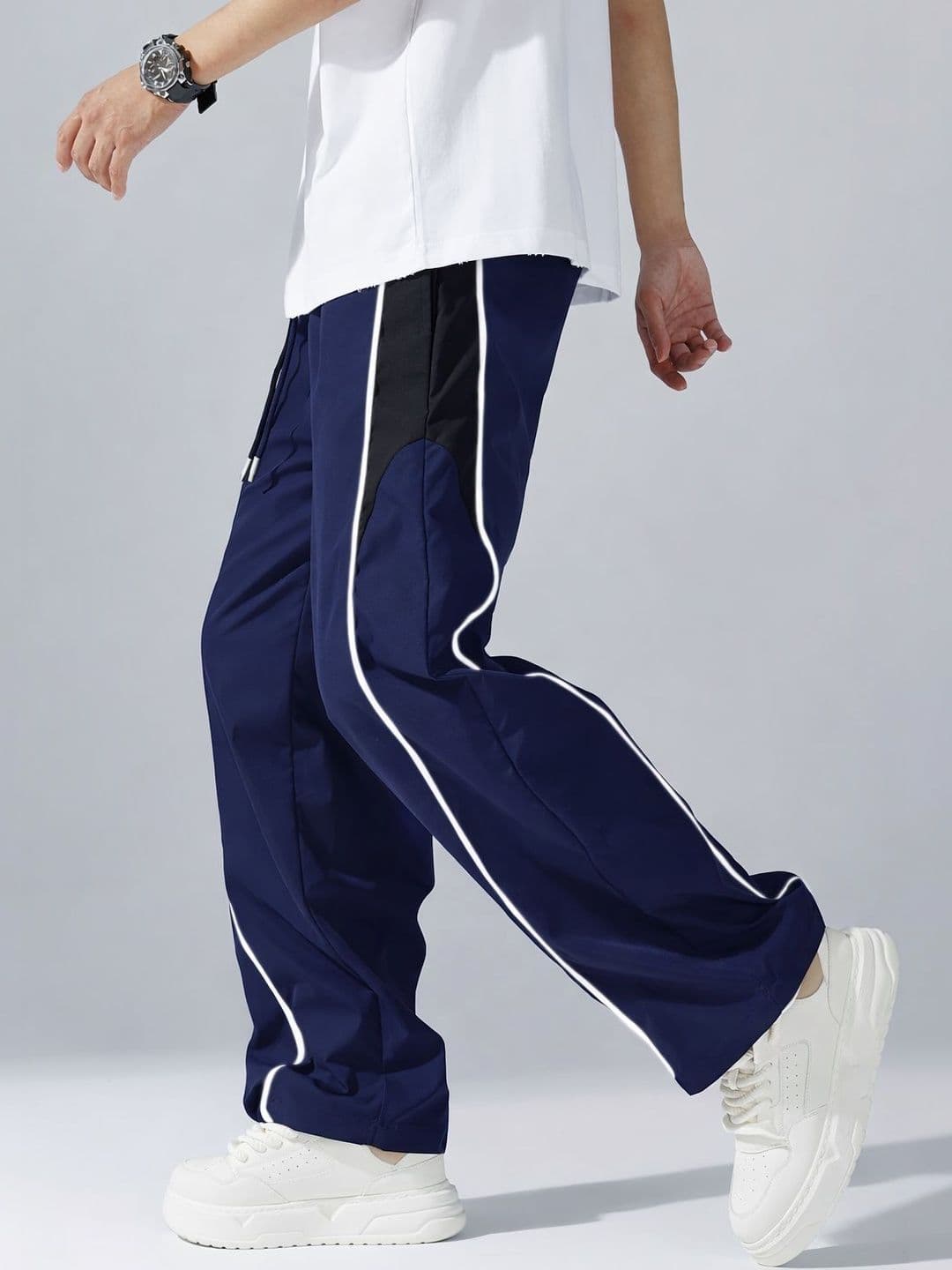 QUTUN Men Straight Fit Geometric Rapid-Dry Training Track Pants - view 1