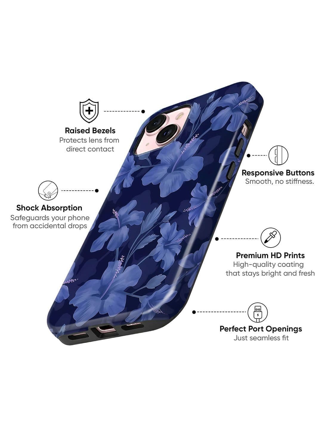 QRIOH Floral Printed iPhone 15 Pro Back Case Mobile Accessories thumbnail 2