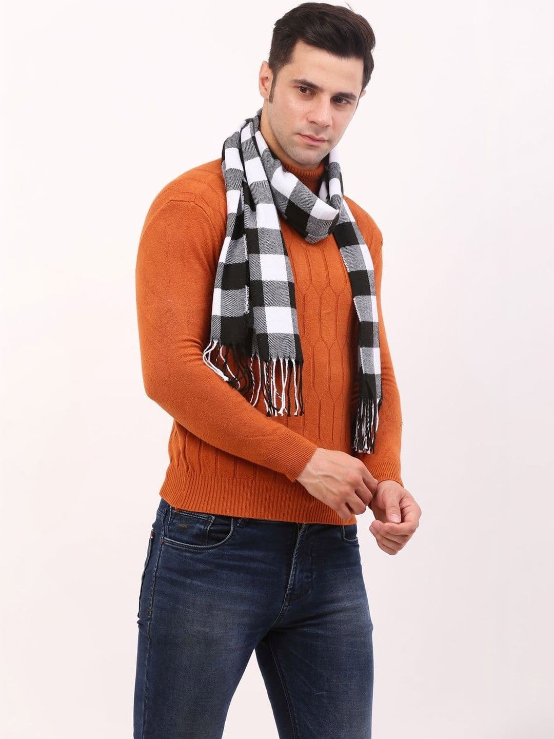Cazzano Men Checked Scarf thumbnail 2