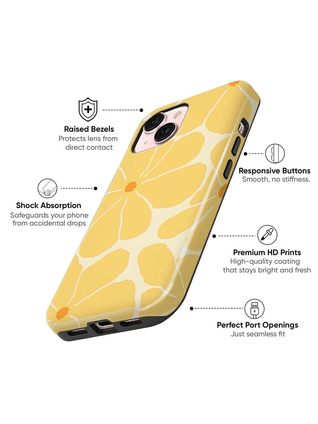 QRIOH Floral Printed iPhone 15 Pro Back Case Mobile Accessories thumbnail 4