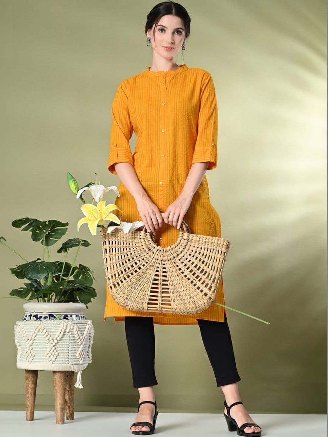Anouk X fwd Women Striped Kurta - view 1