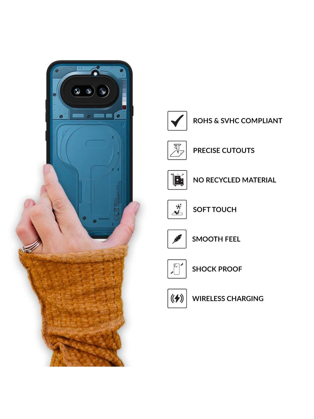 SPRIG Nothing Phone 4A Matte Transparent Back Cover thumbnail 3
