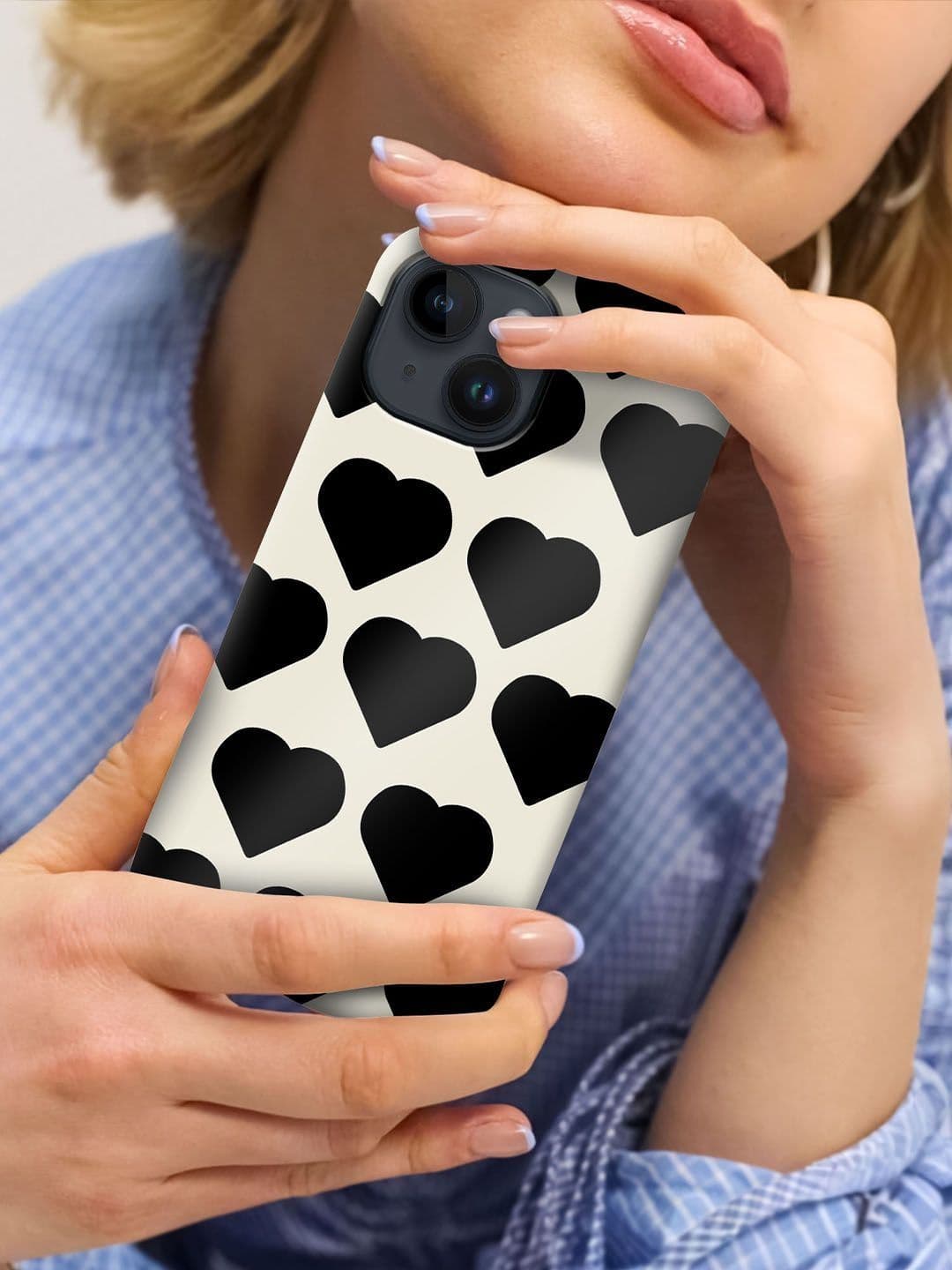 QRIOH Conversational Printed iPhone 15 Plus Back Case Mobile Accessories thumbnail 2