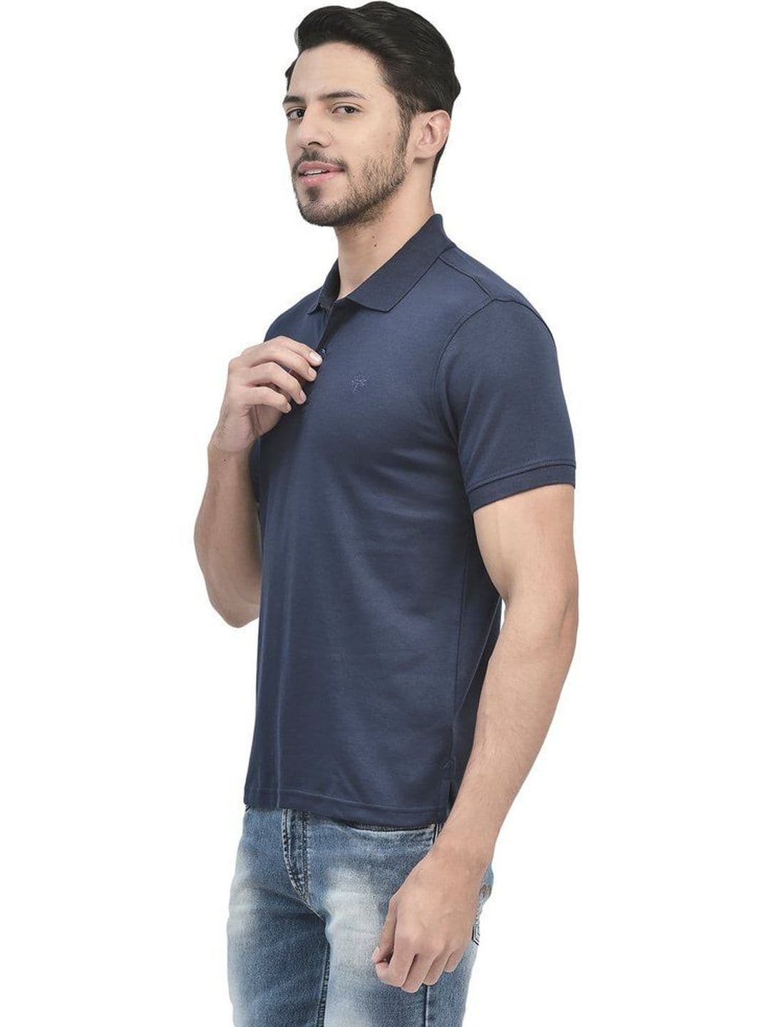 Woodland Men Brand Logo Polo Collar T-shirt thumbnail 2