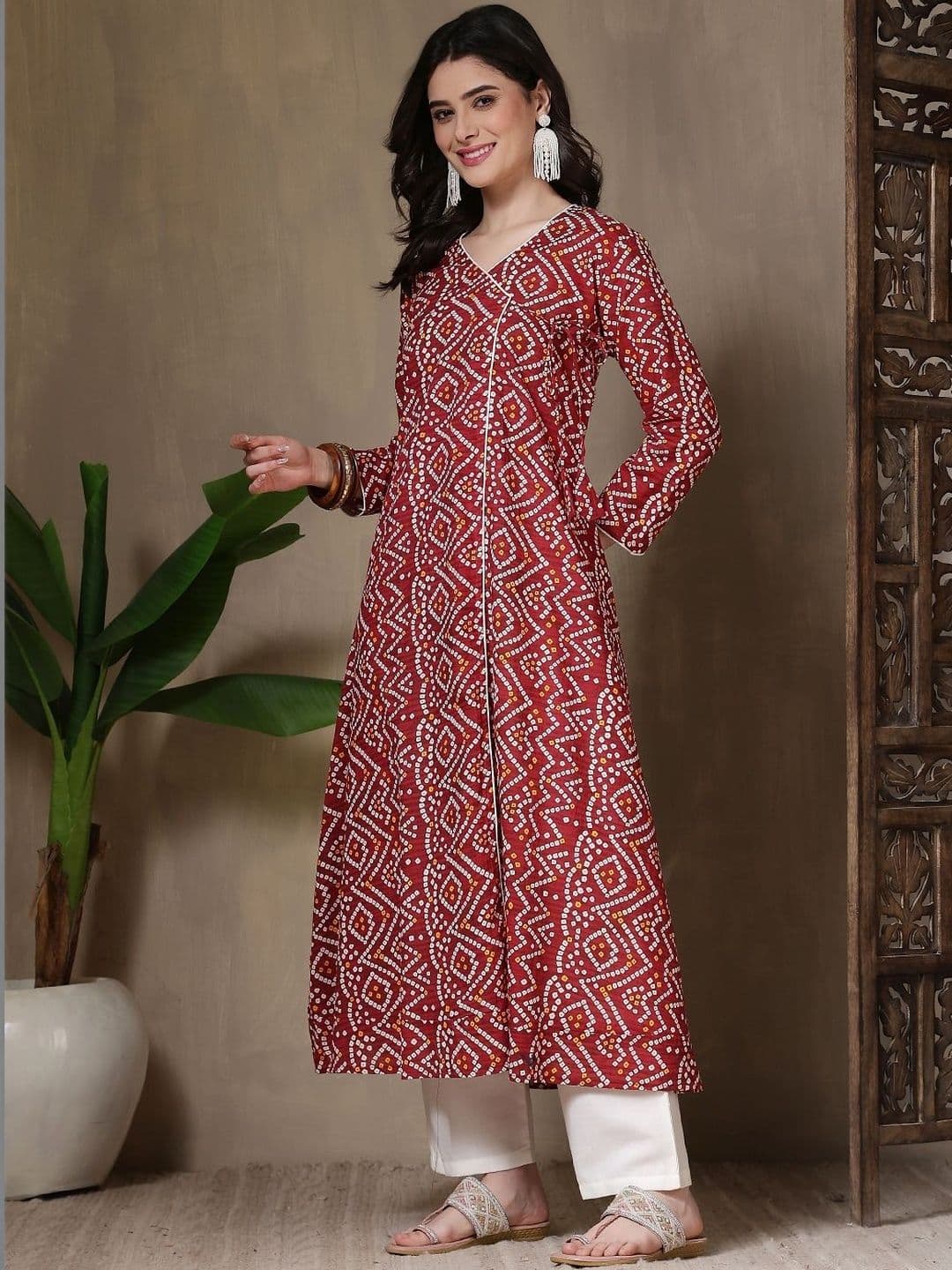 Kalphem Women Bandhani Printed Kurta thumbnail 2