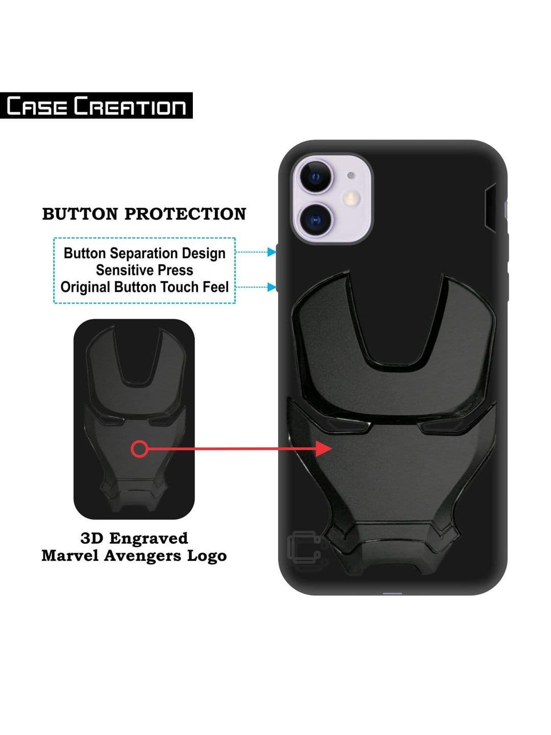 COVERLY Superhero Printed iPhone 11 Back Case Mobile Accessories thumbnail 7