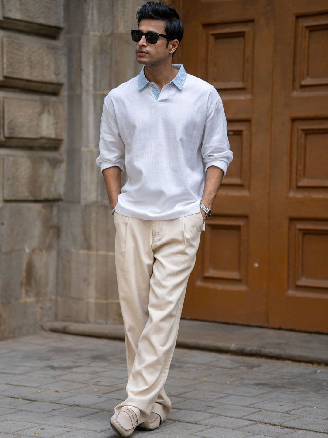 Powerlook Spread Collar Cotton Boxy Casual Shirt thumbnail 4