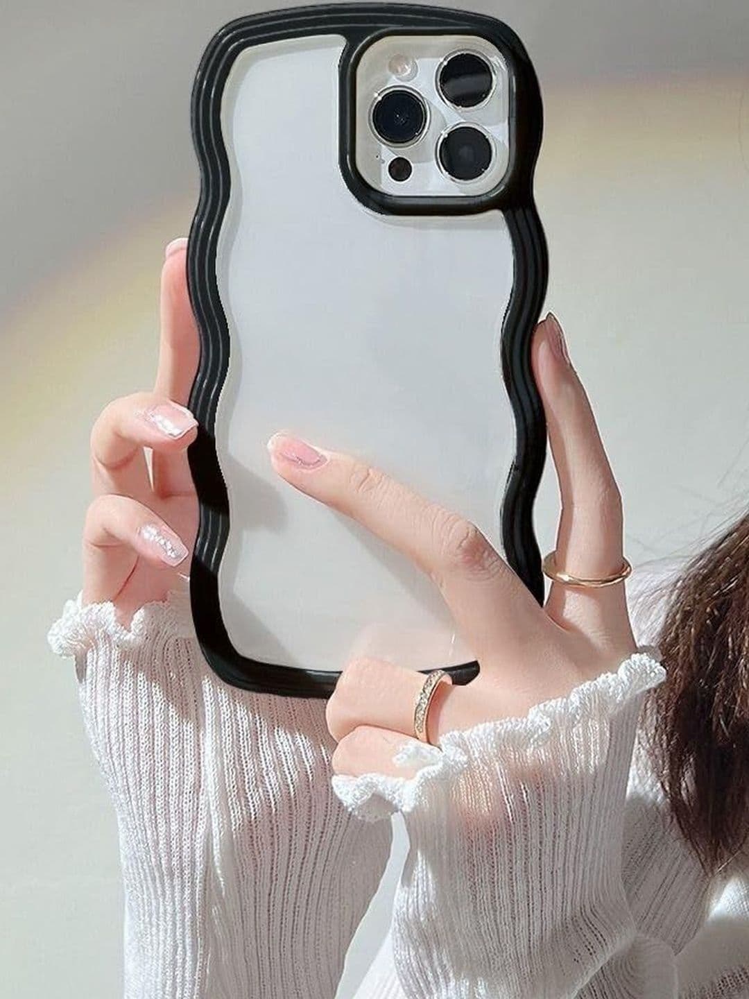 COVERLY Solid Printed iPhone 14 Back Case Mobile Accessories thumbnail 2