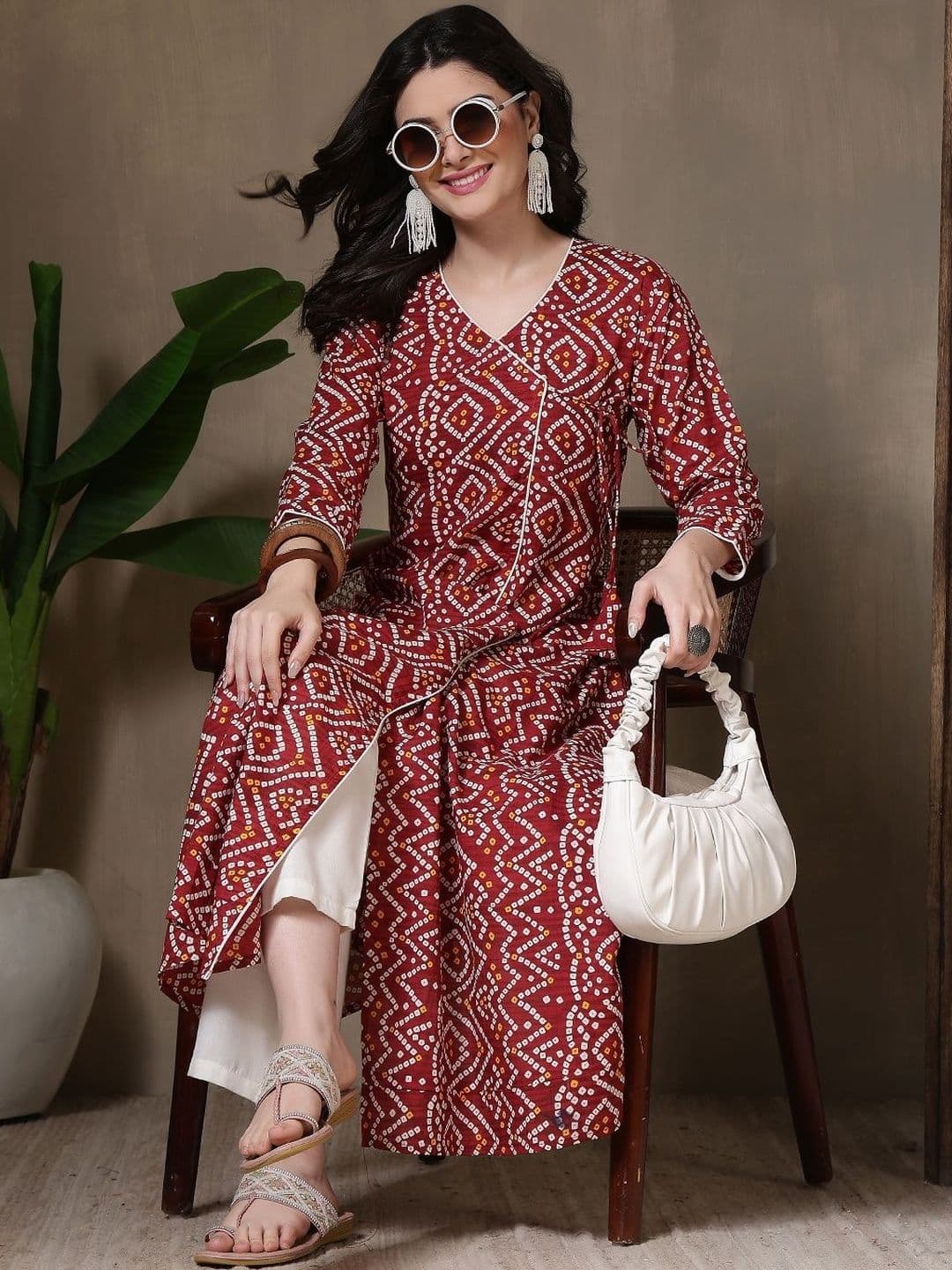 Kalphem Women Bandhani Printed Kurta thumbnail 6
