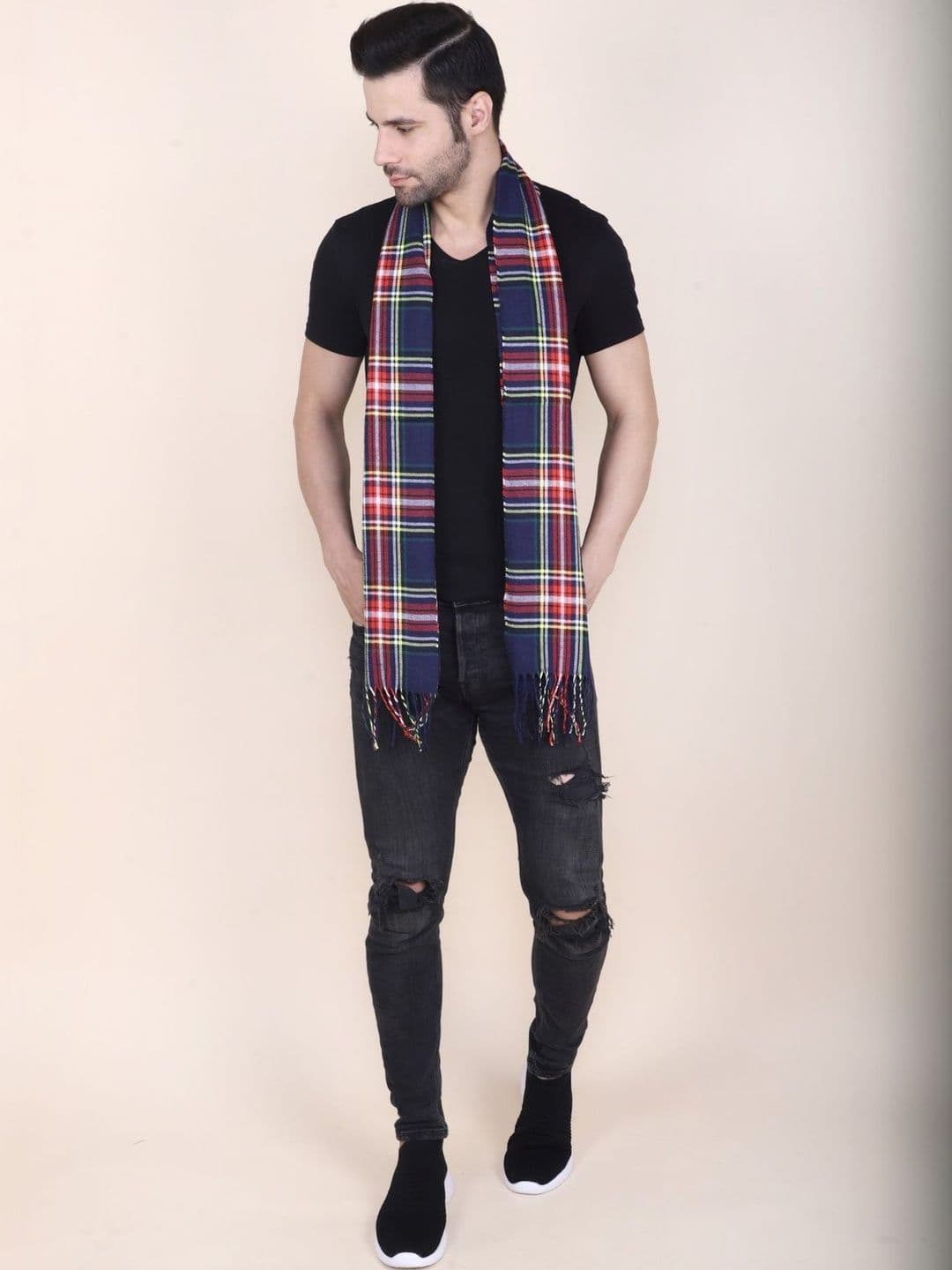 Cazzano Men Checked Scarf thumbnail 2
