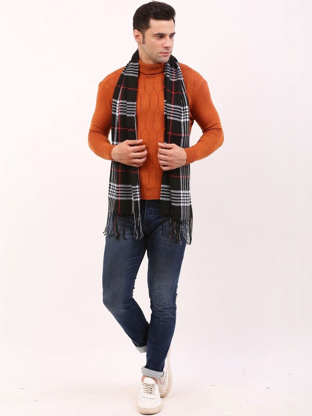 Cazzano Men Checked Scarf thumbnail 2