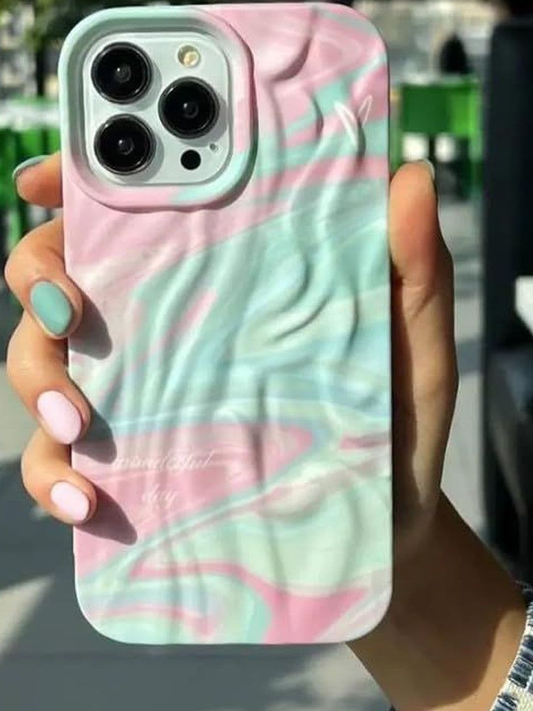 COVERLY Abstract Printed iPhone 15 Pro Back Case Mobile Accessories thumbnail 3