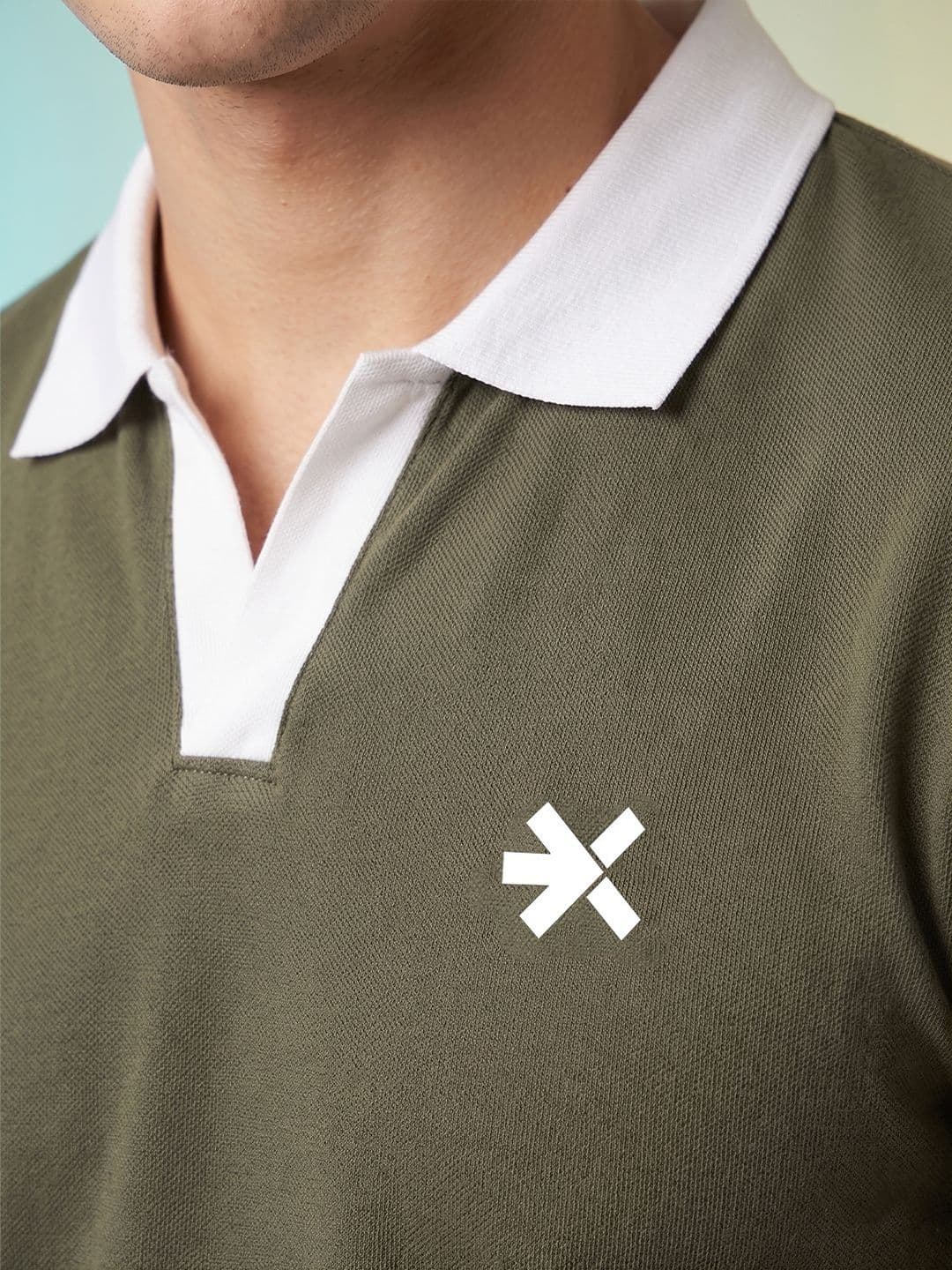 HRX by Hrithik Roshan Brand Logo Printed Polo Neck T-shirt thumbnail 3
