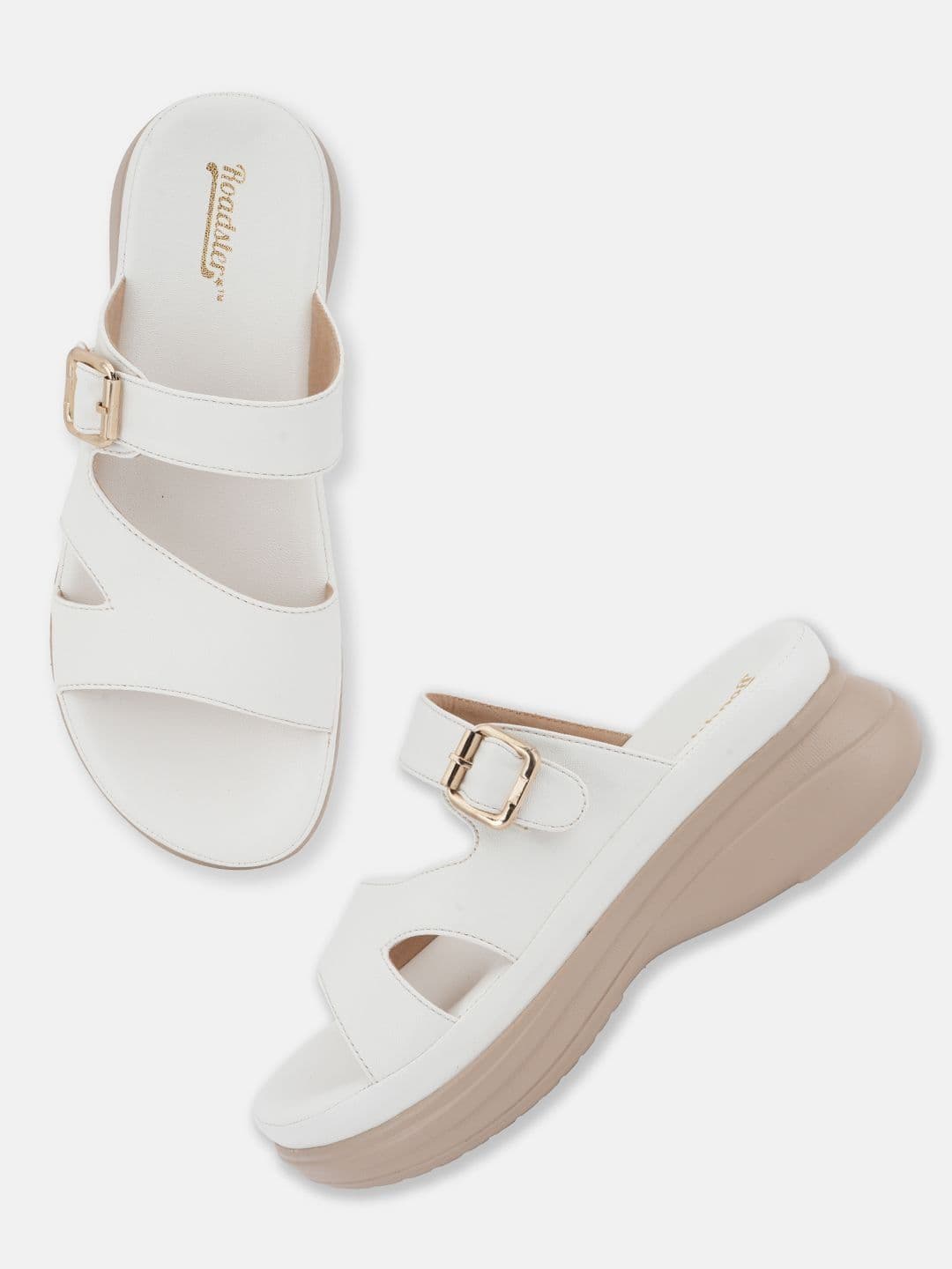 The Roadster Lifestyle Co Women Round Toe Wedge Sandals Heels thumbnail 6