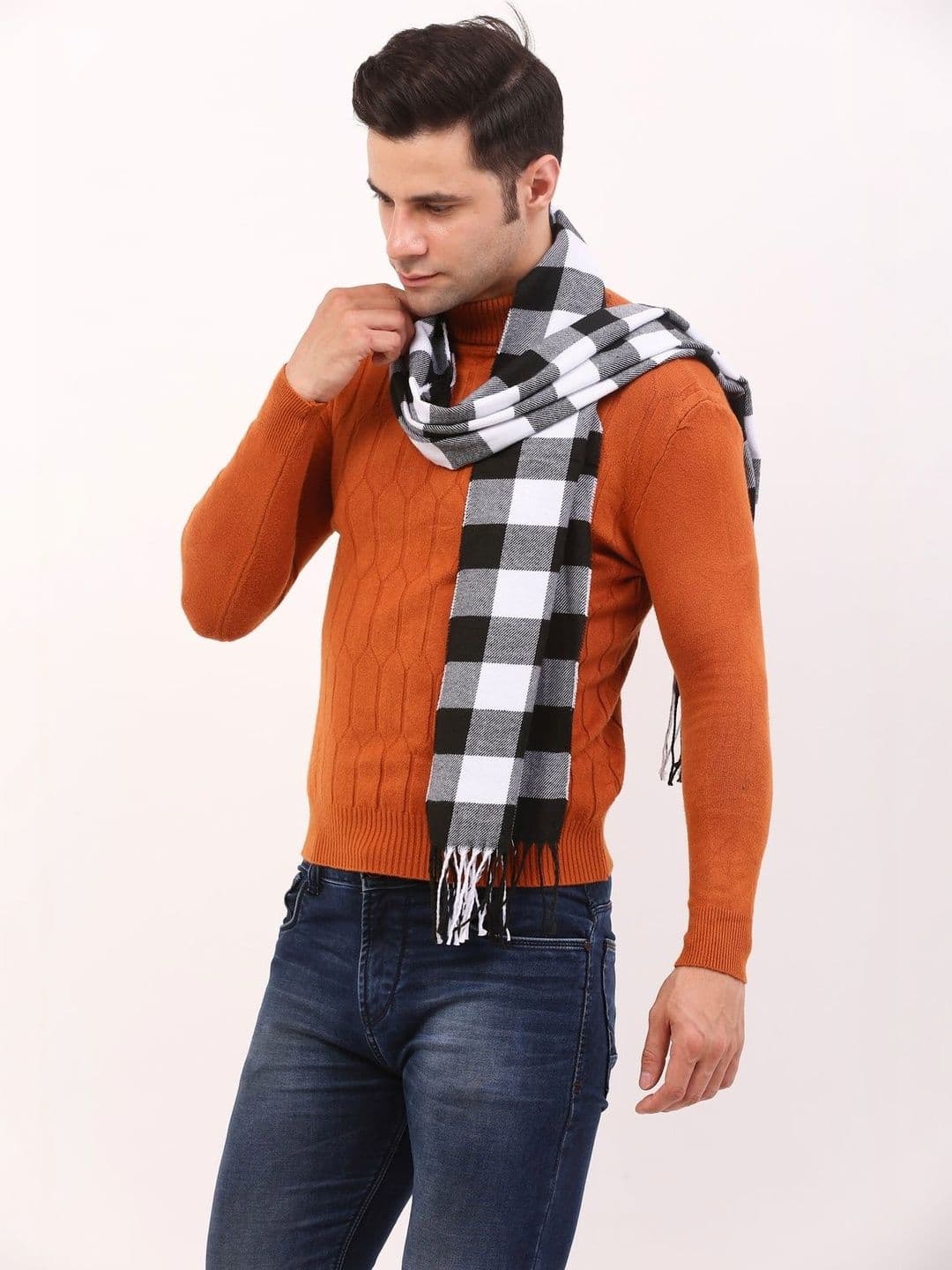 Cazzano Men Checked Scarf thumbnail 3