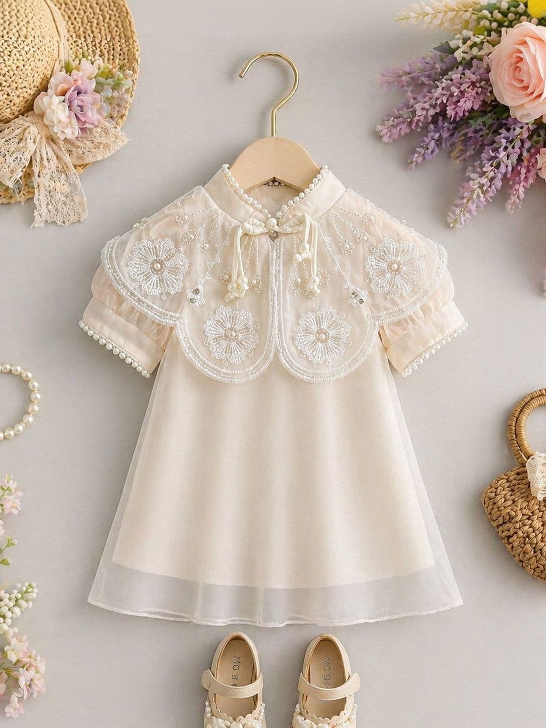 Sparklepop Embroidered A-Line Dress - view 1