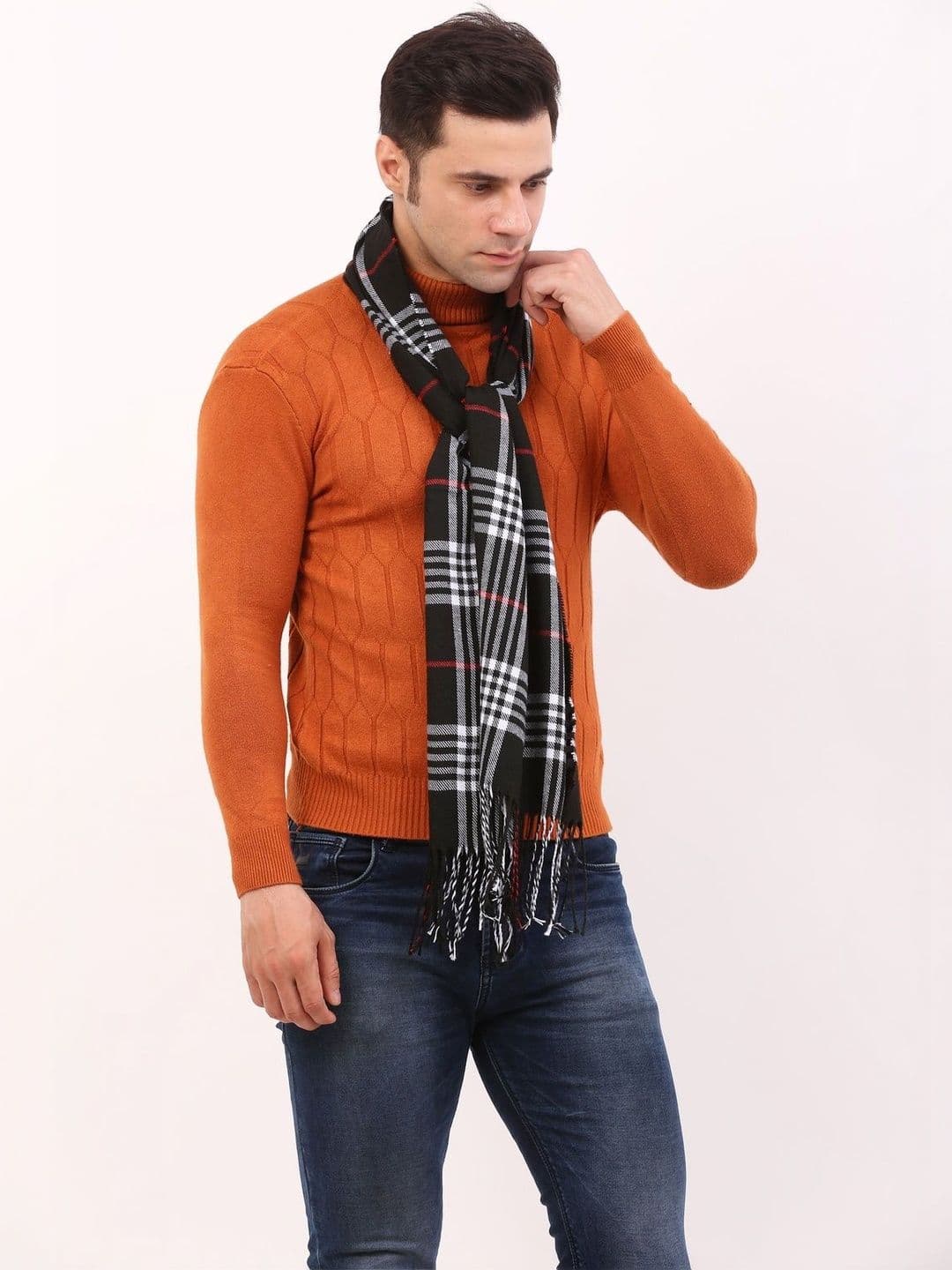 Cazzano Men Checked Scarf thumbnail 4