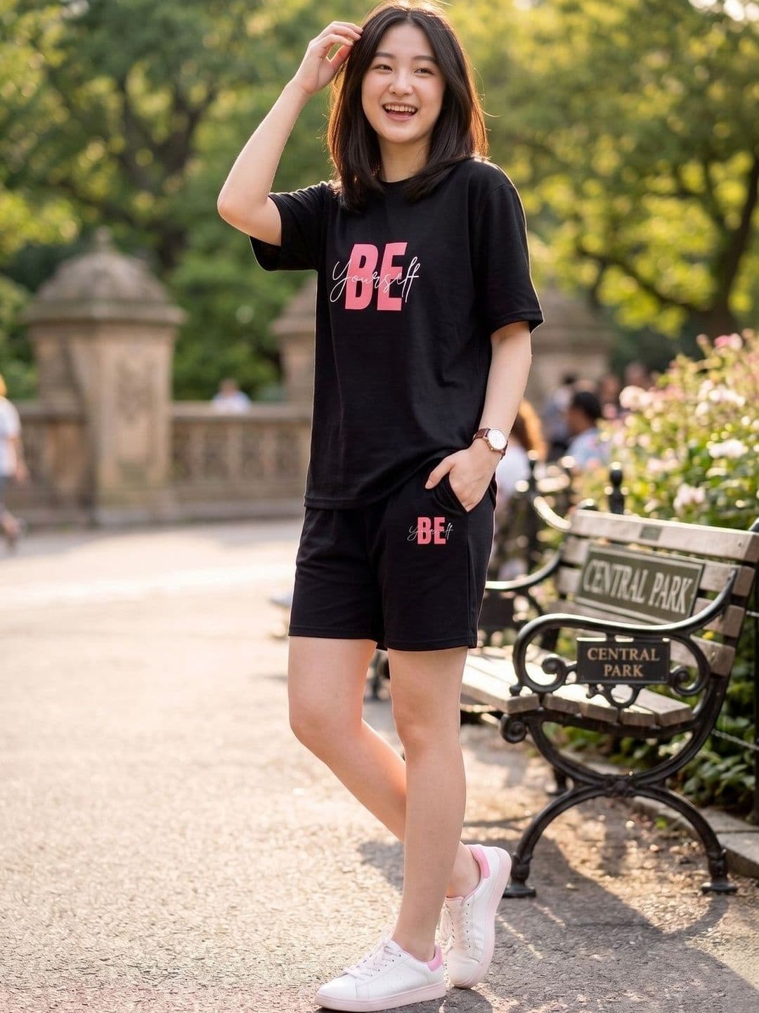 Keenuu Cotton Printed T-shirt with Shorts thumbnail 5