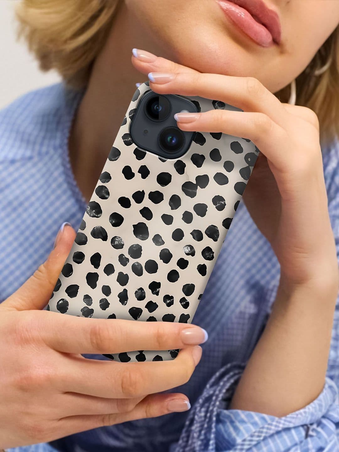 QRIOH Abstract Printed iPhone 15 Plus Back Case Mobile Accessories thumbnail 6