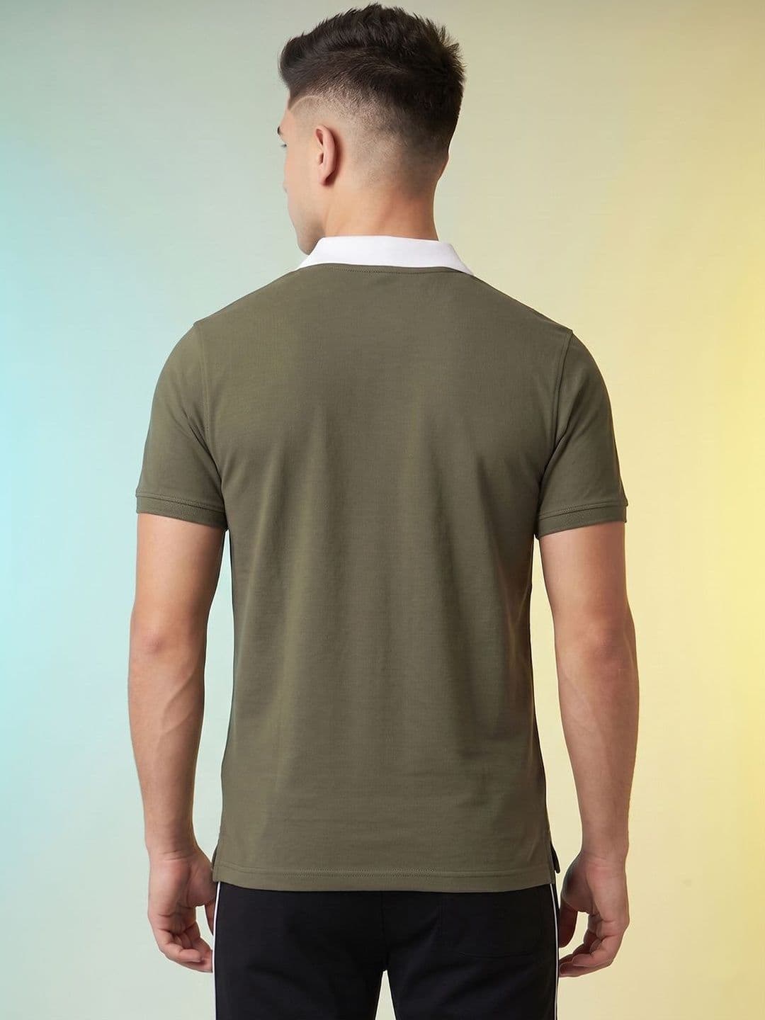 HRX by Hrithik Roshan Brand Logo Printed Polo Neck T-shirt thumbnail 2