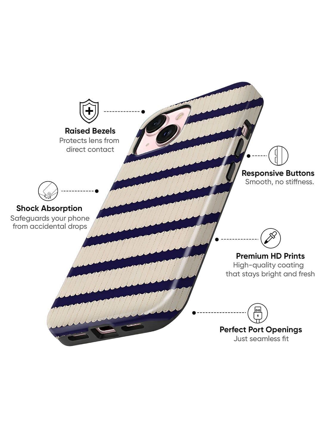 QRIOH Geometric Printed iPhone 14 Back Case Mobile Accessories thumbnail 5