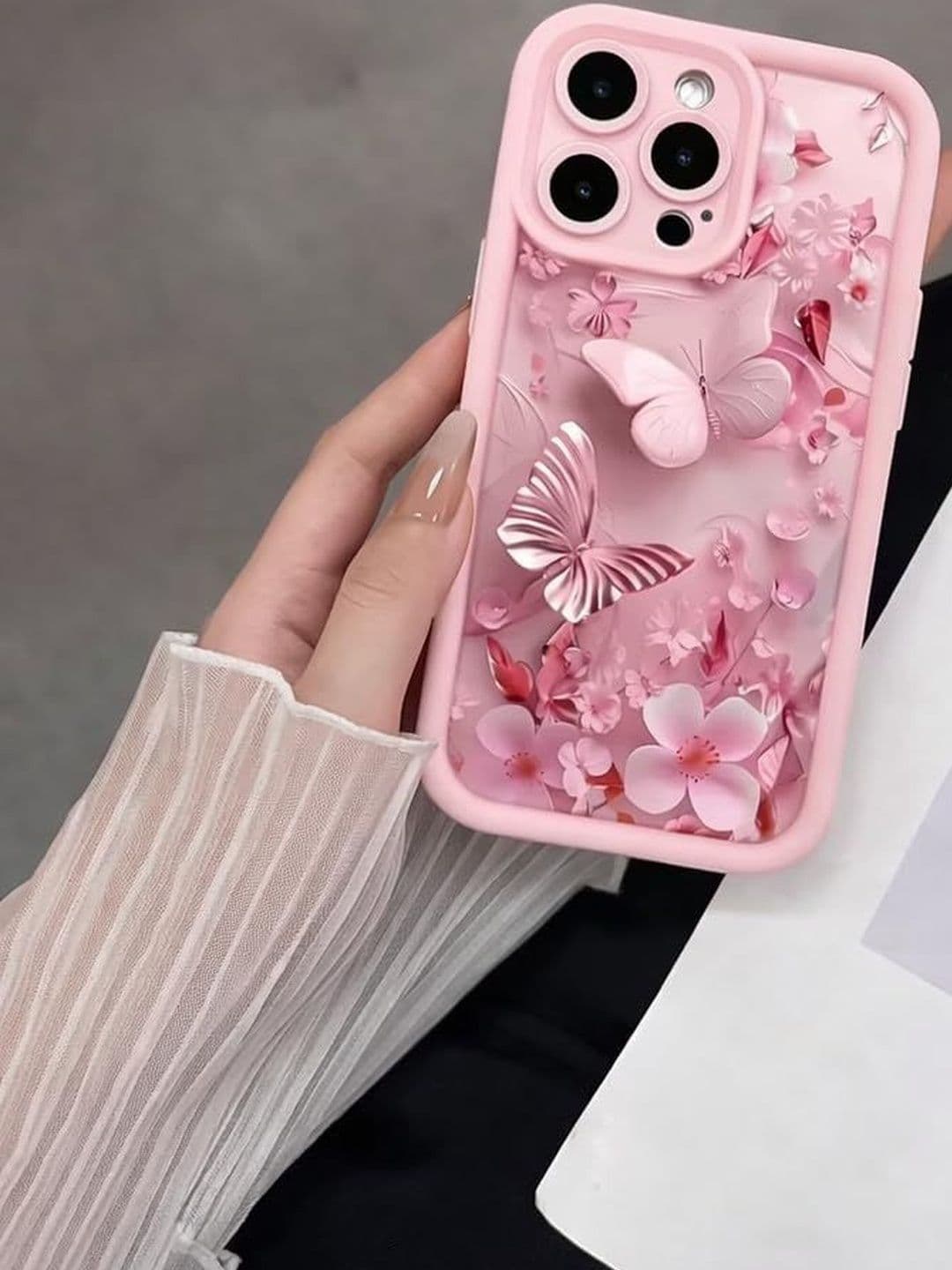 COVERLY Floral Printed iPhone 16 Pro Max Back Case Mobile Accessories thumbnail 2