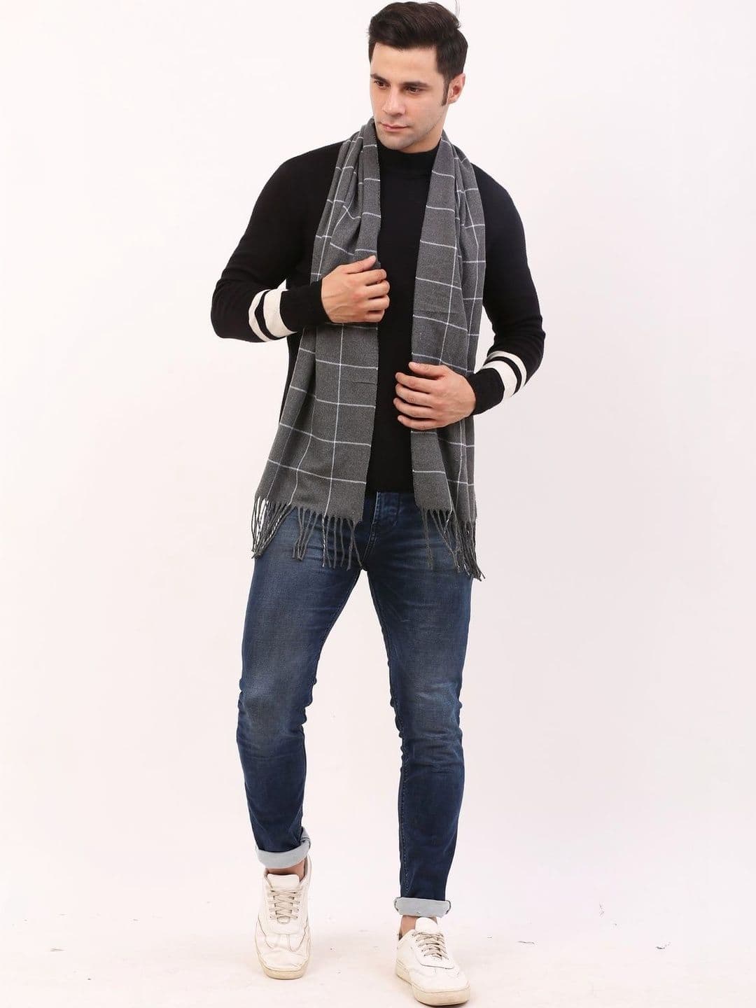 Cazzano Men Checked Scarf thumbnail 3