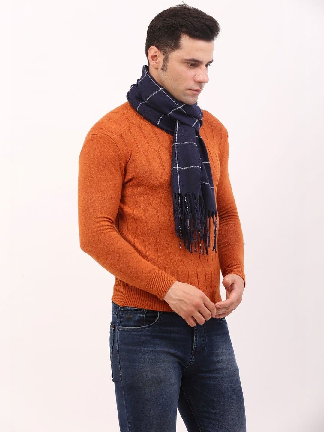 Cazzano Men Checked Scarf thumbnail 2