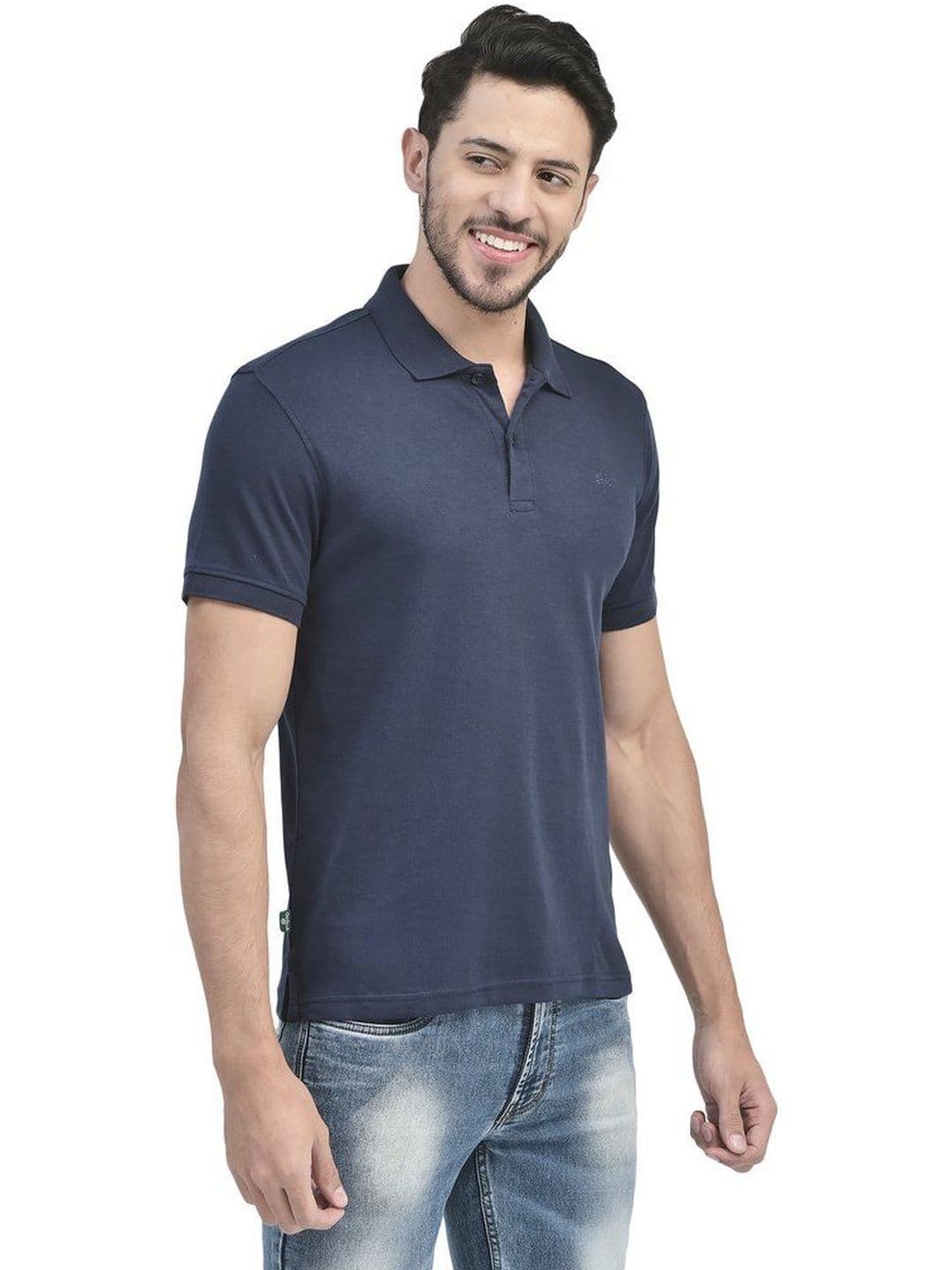 Woodland Men Brand Logo Polo Collar T-shirt thumbnail 6