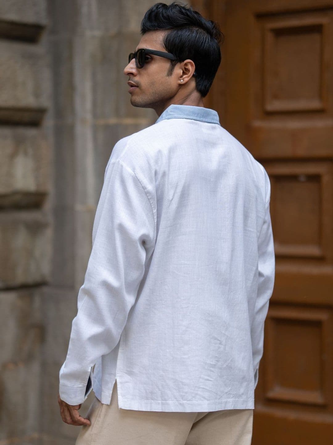 Powerlook Spread Collar Cotton Boxy Casual Shirt thumbnail 2