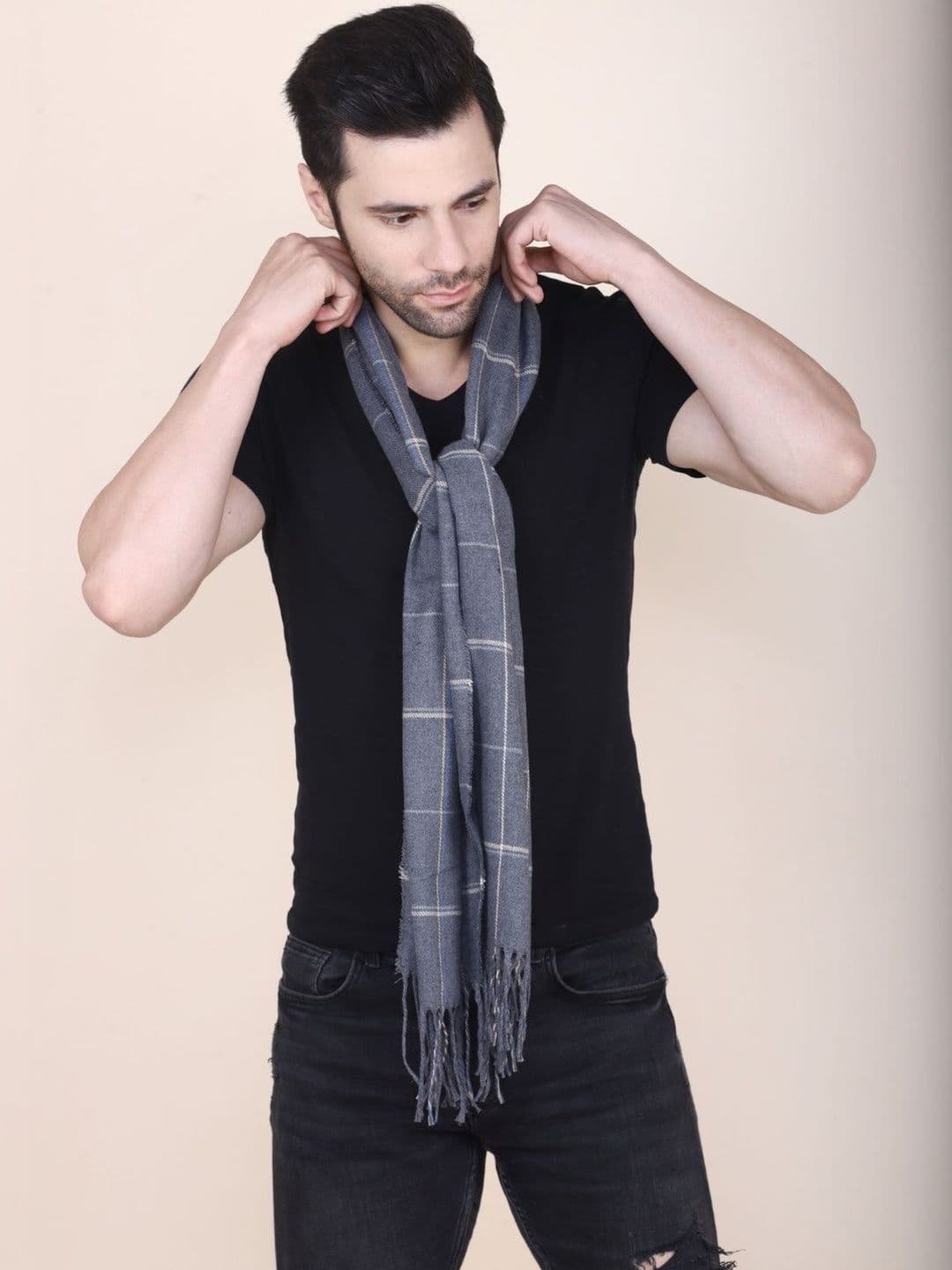 Cazzano Men Checked Scarf thumbnail 3