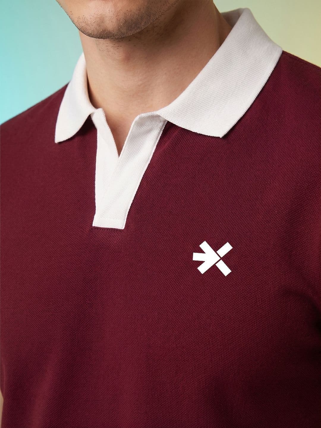 HRX by Hrithik Roshan Brand Logo Printed Polo Neck T-shirt thumbnail 2