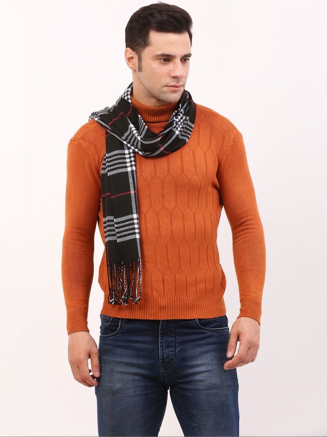 Cazzano Men Checked Scarf thumbnail 3