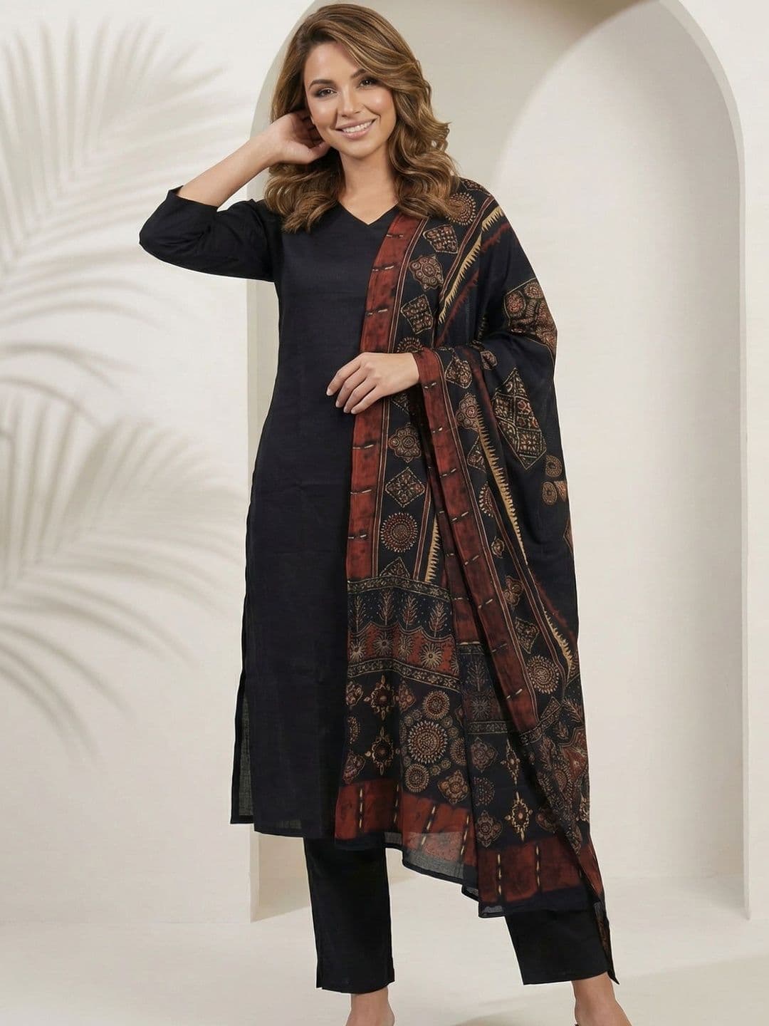 Fabmoha Ethnic Motifs Printed Dupatta thumbnail 4