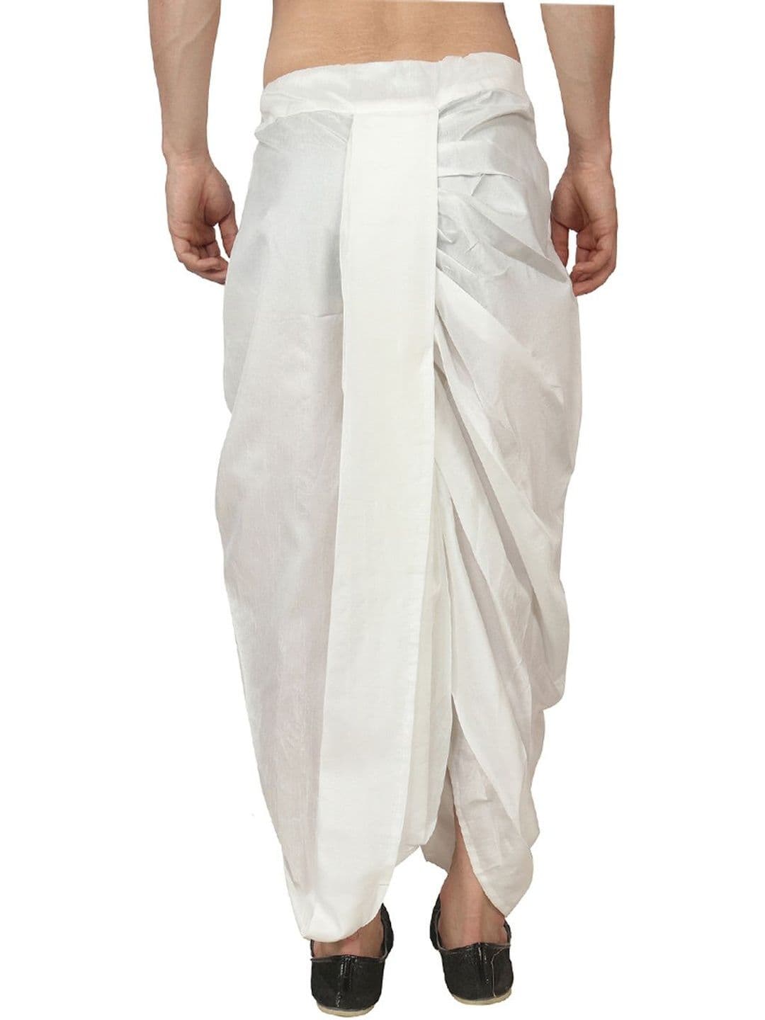 FANZI Men Embroidered Silk Blend Dhoti Pants Dhotis thumbnail 3