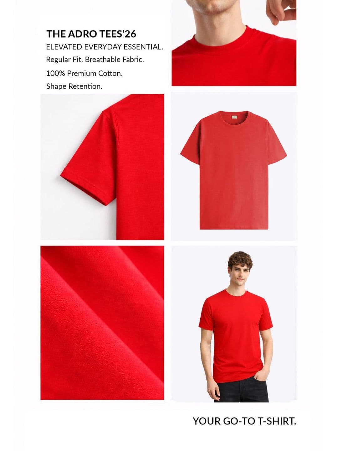 ADRO Men Typography Printed T-shirt thumbnail 5