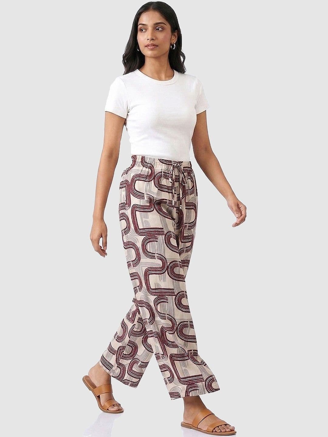 Global Republic Women Abstract Printed Trousers thumbnail 2