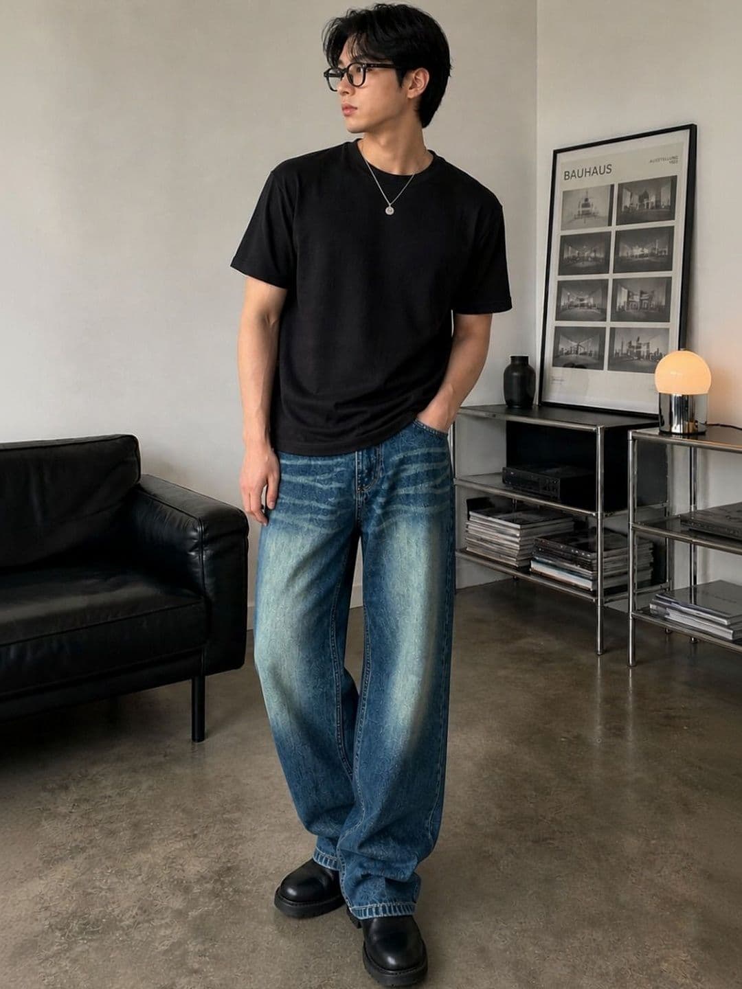 Line out line Men Mid-Rise Light Fade Jeans thumbnail 3