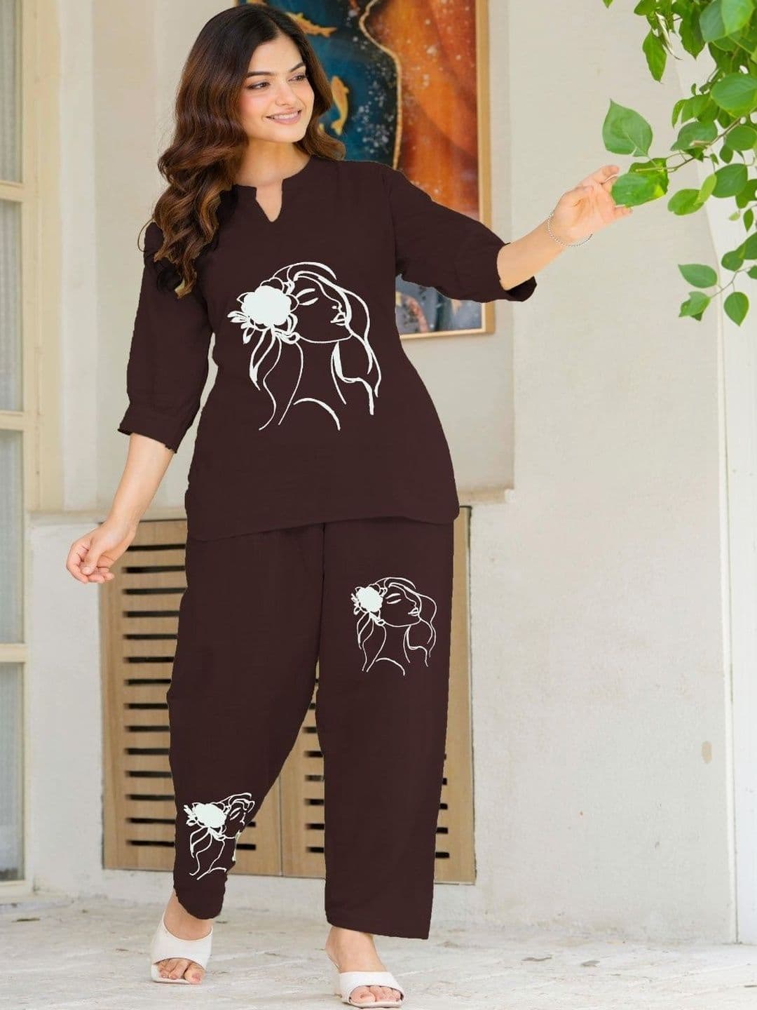 Naida Printed Top with Trousers thumbnail 3