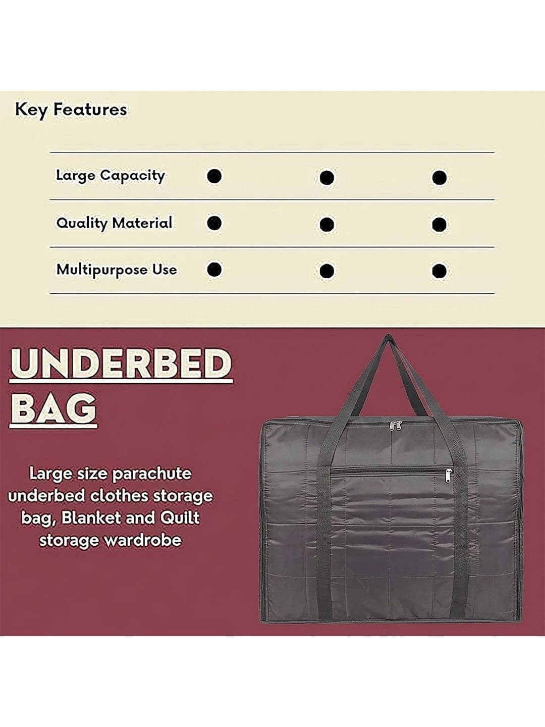 Billiondesigner Grey Set of 1 Water Resistant Multi-Utility Organisers thumbnail 6