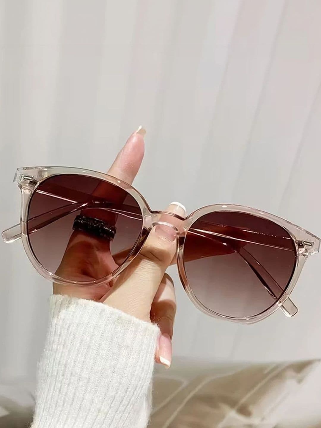 HAYDEN haiza Women Brown Lens & Brown Oversized Sunglasses thumbnail 3