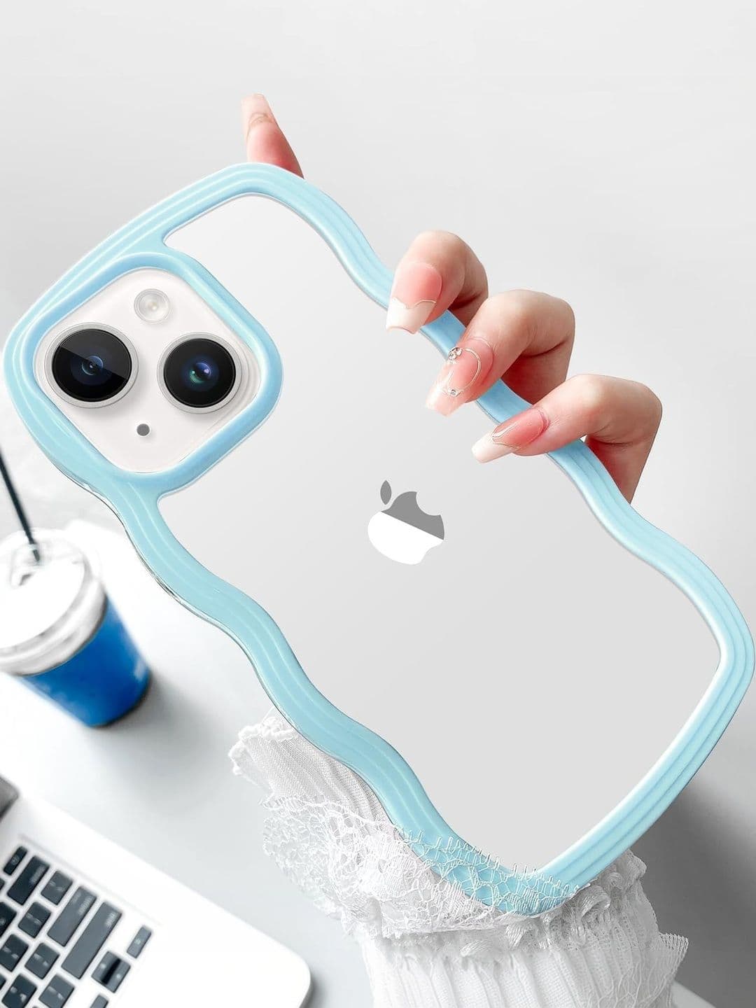 COVERLY Solid Printed iPhone 14 Back Case Mobile Accessories thumbnail 4