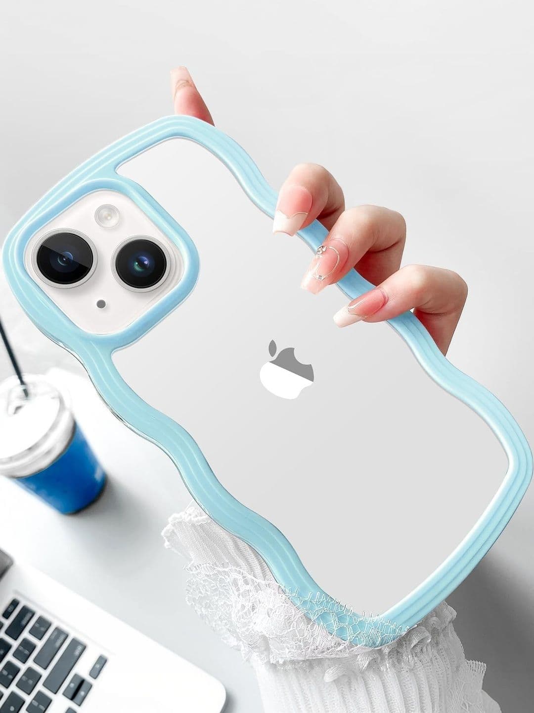 COVERLY Solid Printed iPhone 14 Back Case Mobile Accessories thumbnail 2