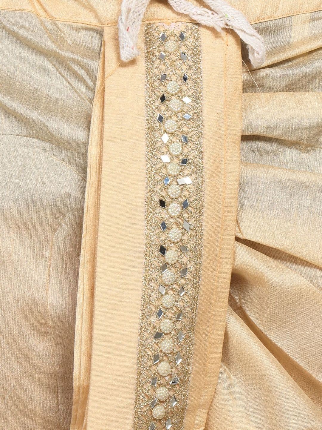 FANZI Men Embroidered Silk Blend Dhoti Pants Dhotis thumbnail 3