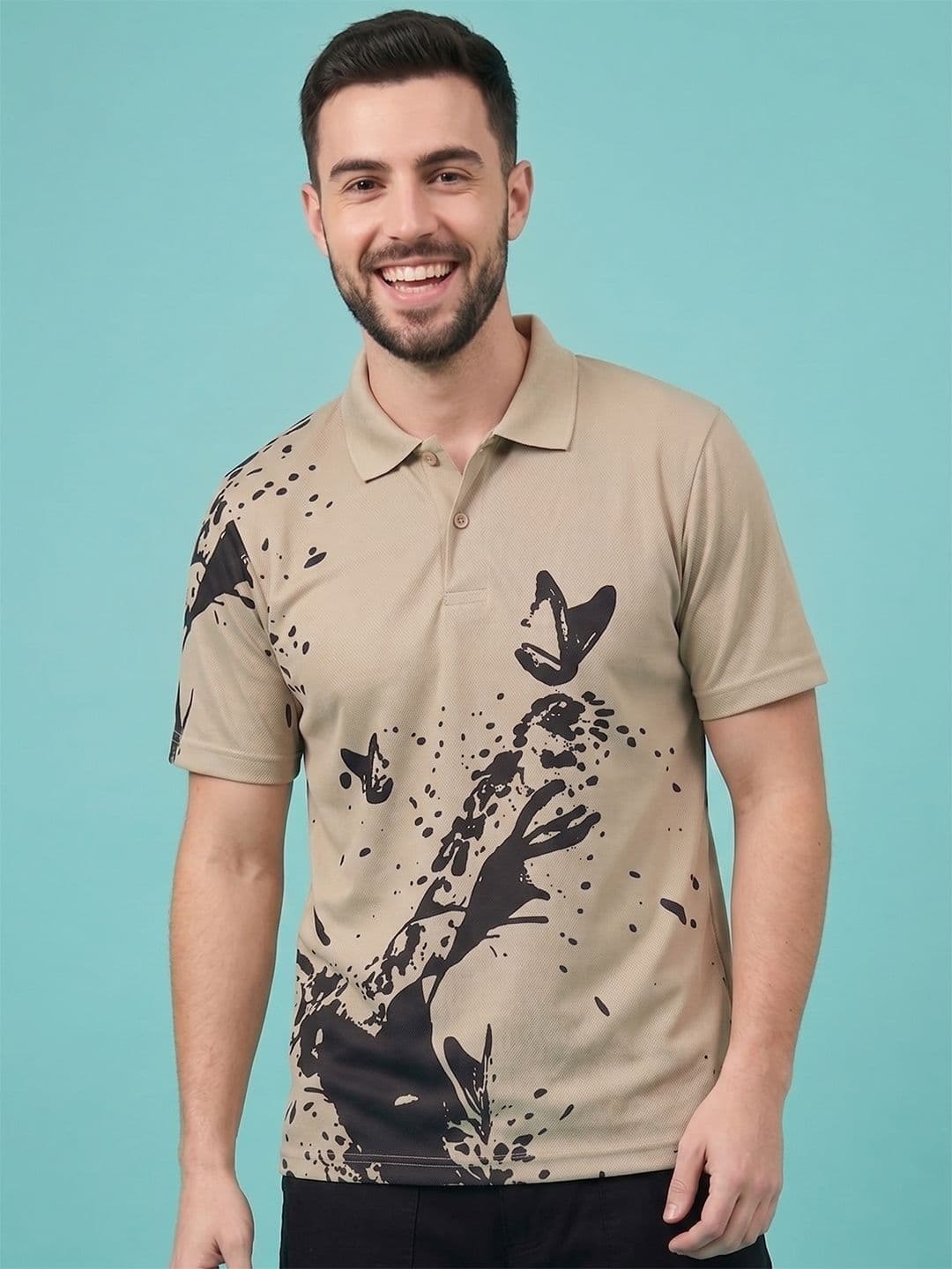SZN Men Printed Polo Collar T-shirt thumbnail 4