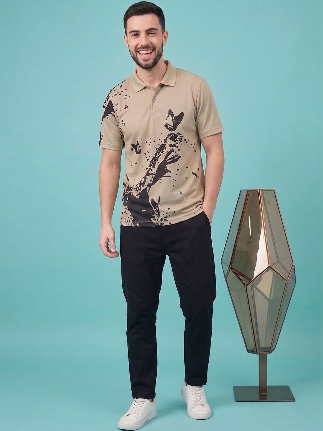 SZN Men Printed Polo Collar T-shirt thumbnail 2