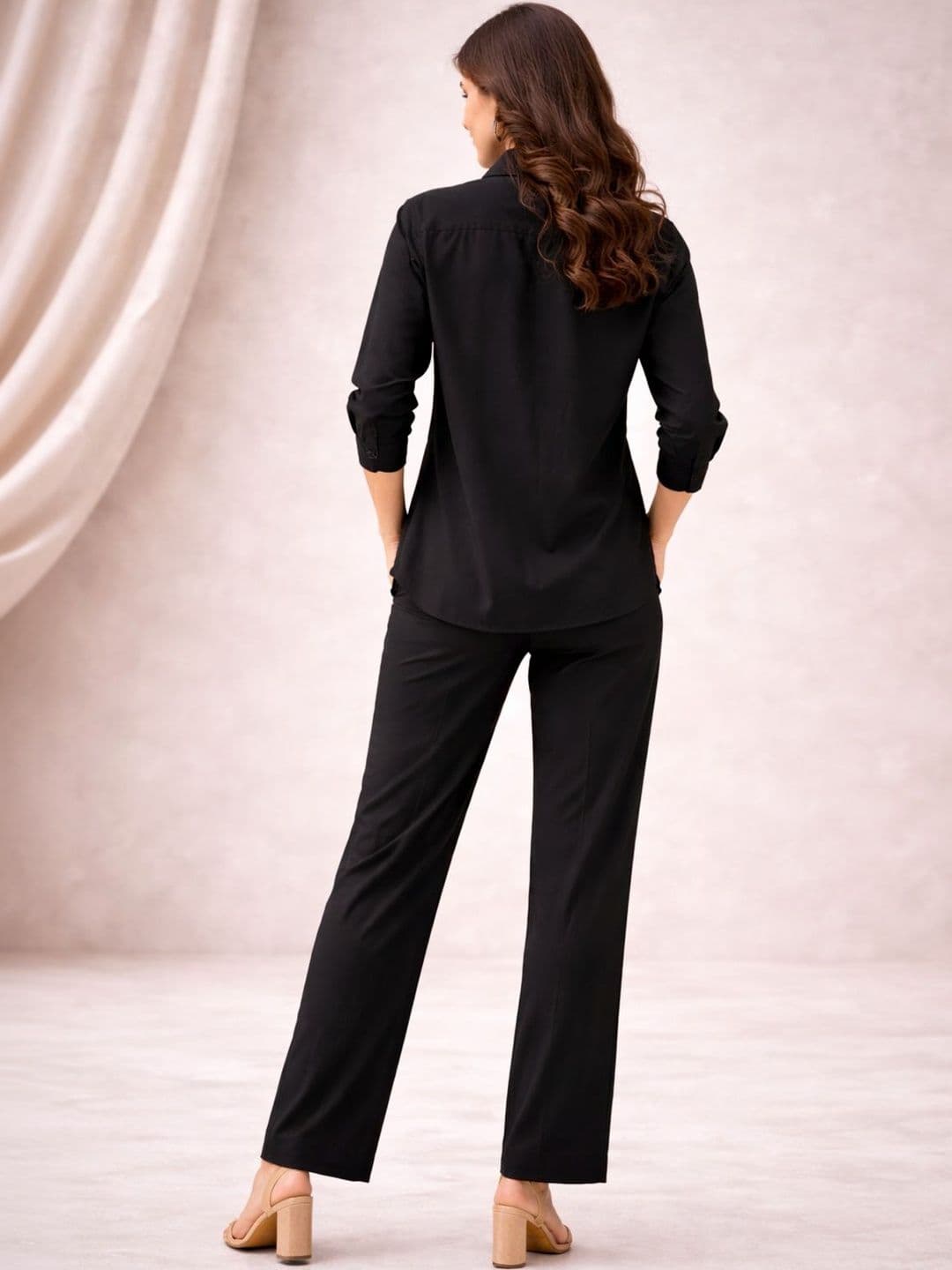 BAESD Women Printed Shirt & Trouser Co-Ord Set thumbnail 7