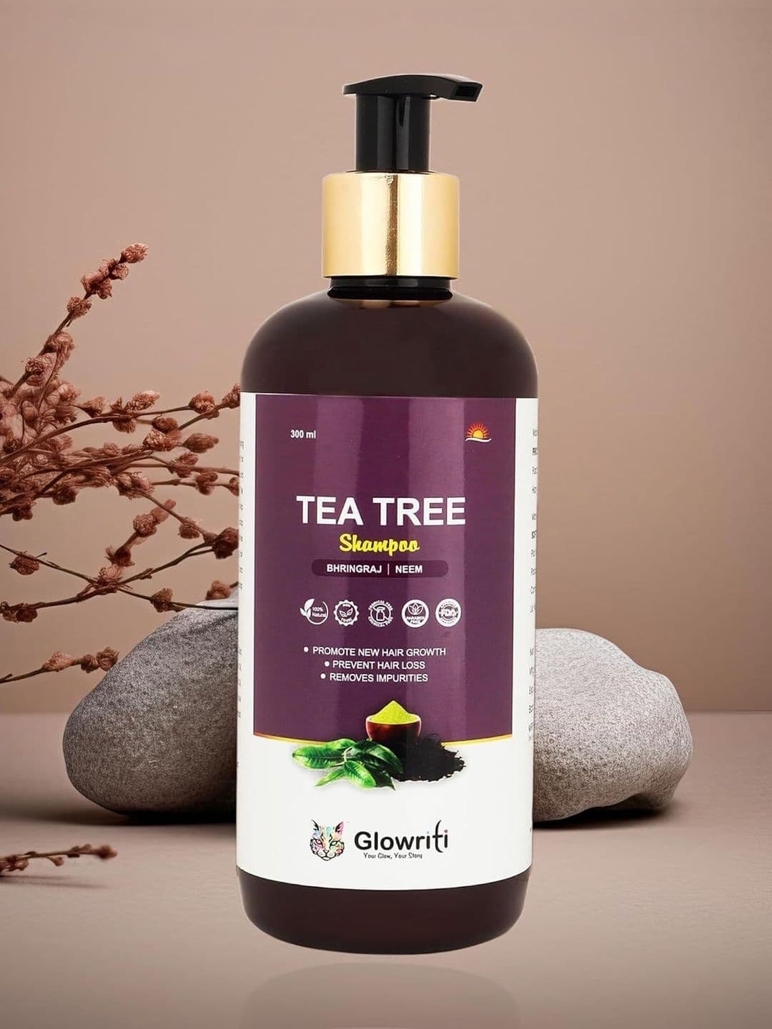 GLOWRITI Tea Tree Cleanser Shampoo - 300 ml - view 1