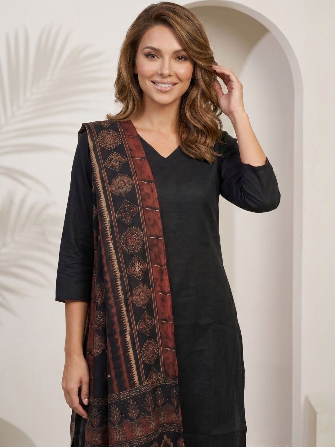 Fabmoha Ethnic Motifs Printed Dupatta thumbnail 5